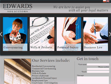 Tablet Screenshot of edwards-solicitors.com